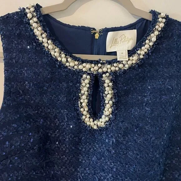 Lilly Pulitzer Ronan Metallic Tweed Romper Size 4 - Picture 10 of 15